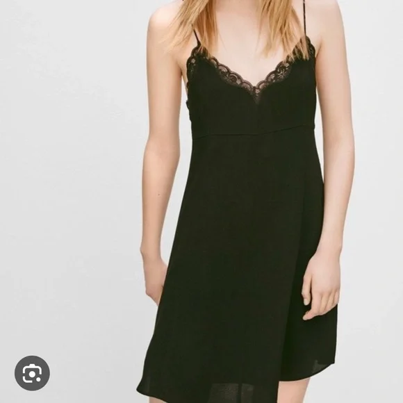 Aritzia Wilfred Lace Trim Slip Dress - Picture 2 of 4